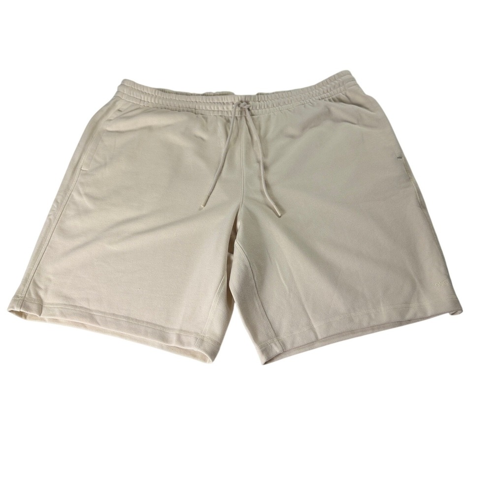 DSG Mens 3XL French Terry Shorts Light Sand Beige Drawstring Athletic Lounge NWT